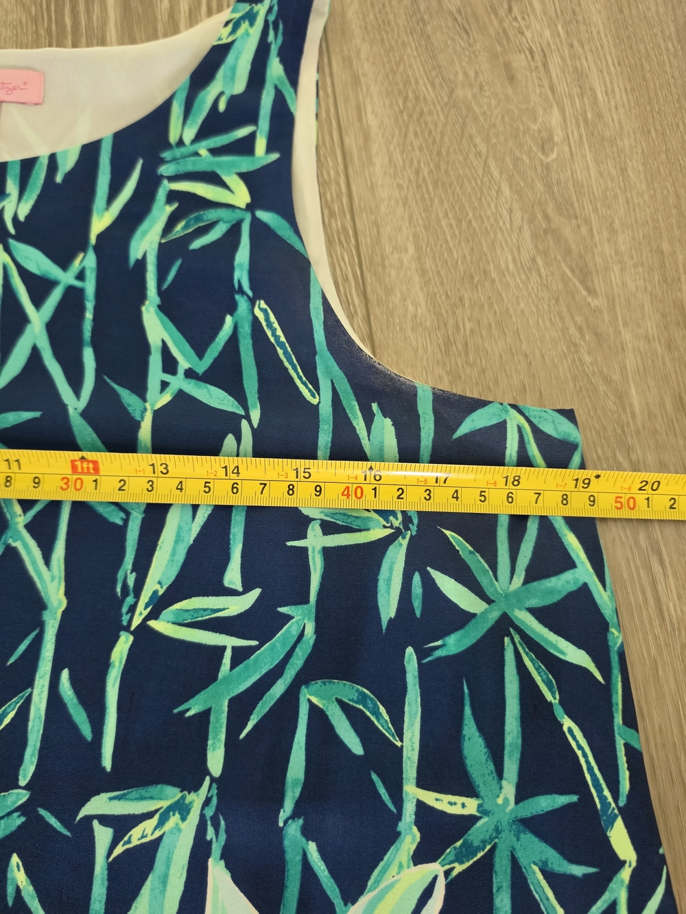 Lilly Pulitzer Navy Silk Mini Dress with Teal and Pink Floral Print - Picture 6 of 7